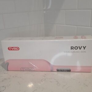 Brand New TYMO ROVY Wave Curling Iron Ceramic Pink Anti-Scald LED Ionic